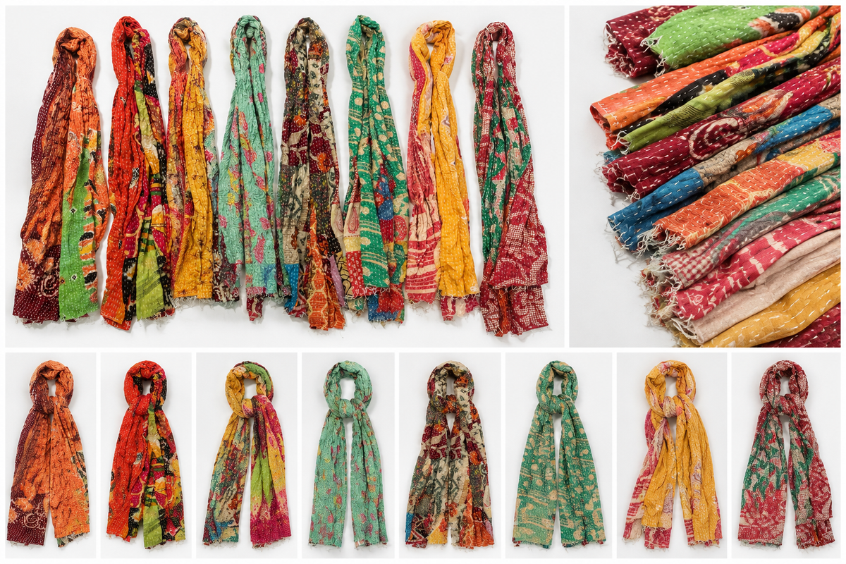 Vintage Kantha Scarf