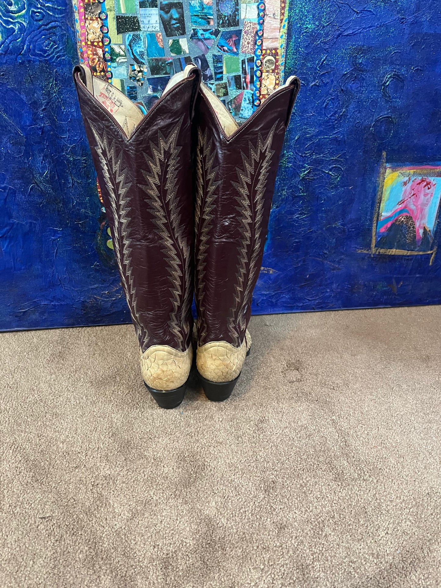 Salvaged Larry Mahan Snake Skin Boots