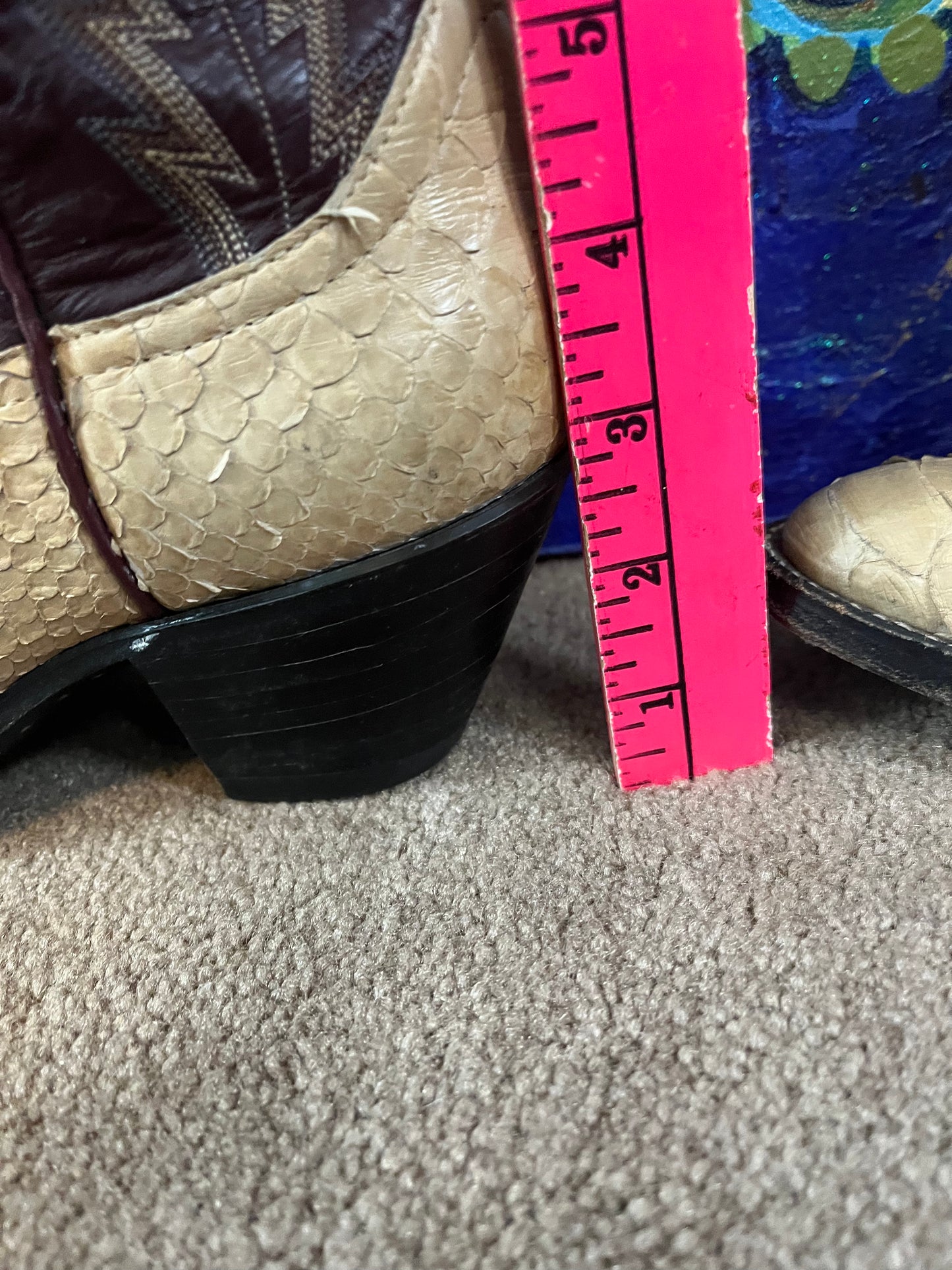Salvaged Larry Mahan Snake Skin Boots