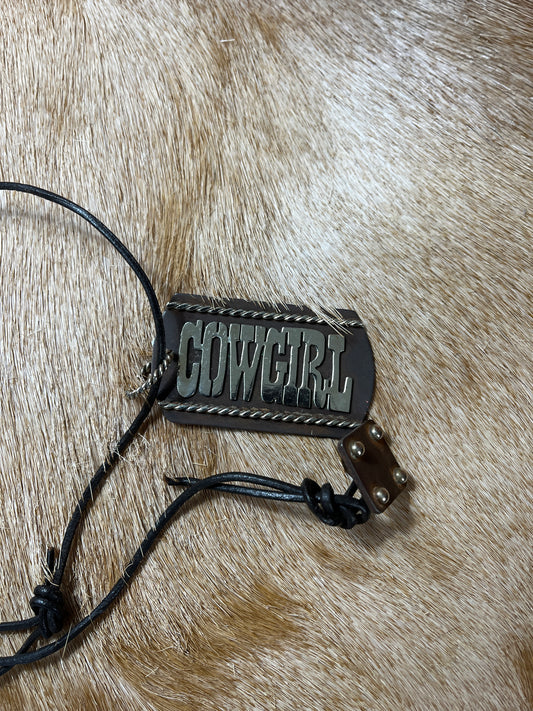 Serena cowgirl dog tag