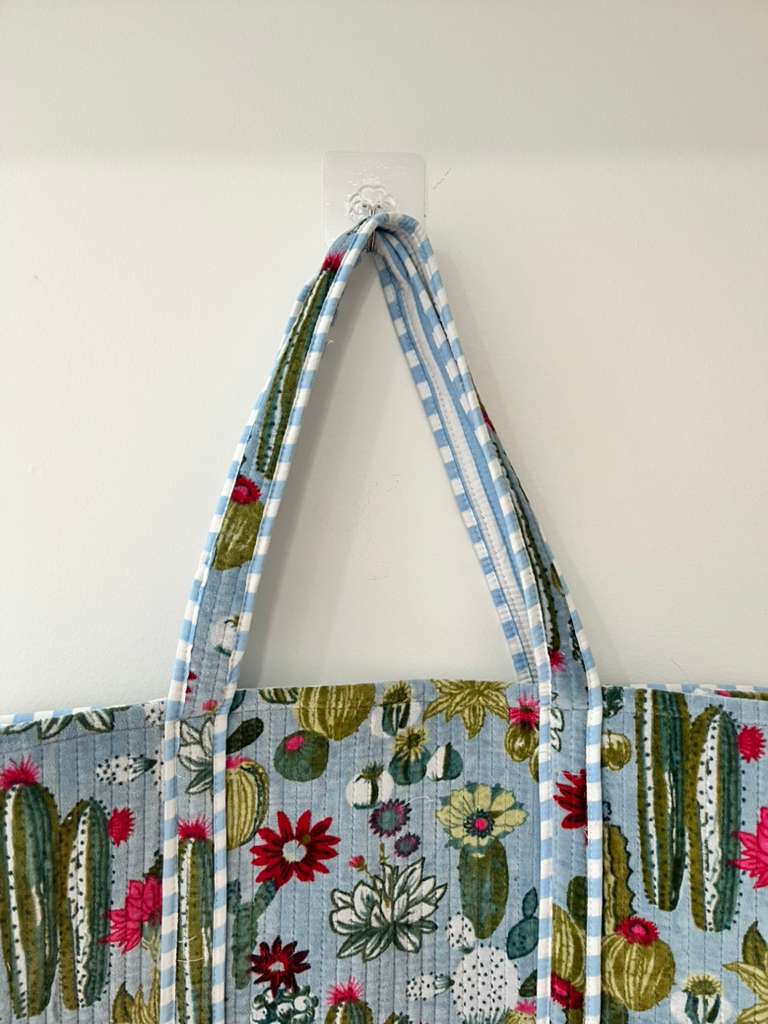 Cactus Safari Velvet Tote Bag