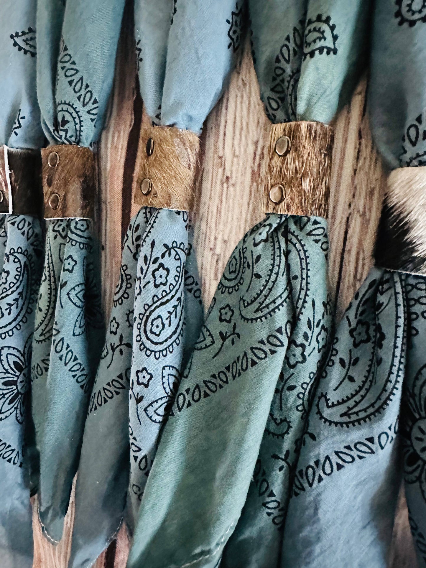 Teal Hues Hand Dyed Bandanas