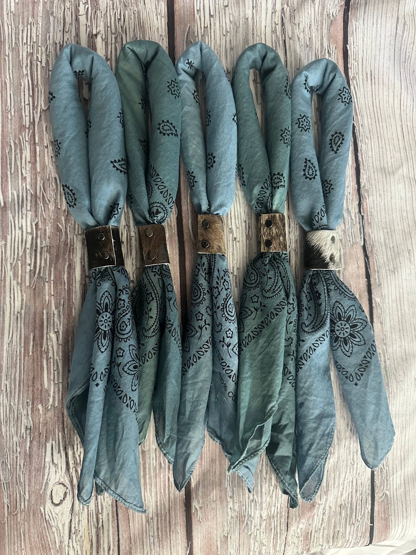Teal Hues Hand Dyed Bandanas