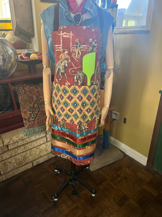 Cowgirl ribbon apron
