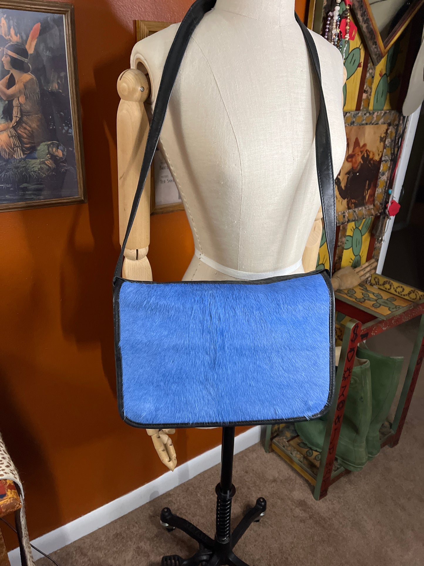 Cowhide purse