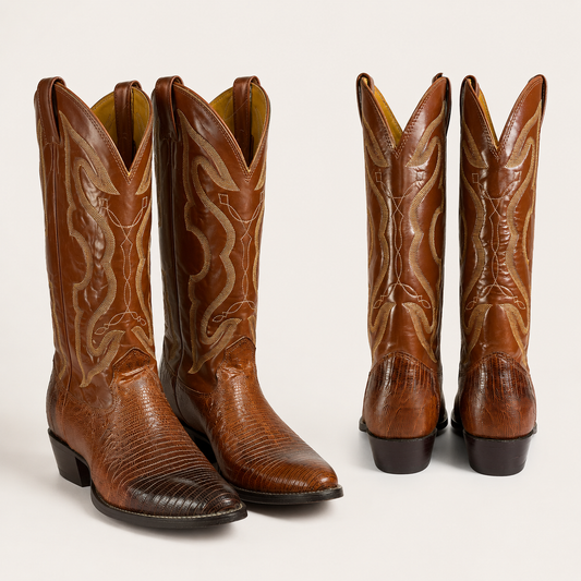 Salvaged Nocona Lizard Cowboy Boots – Men’s Size 7.5D
