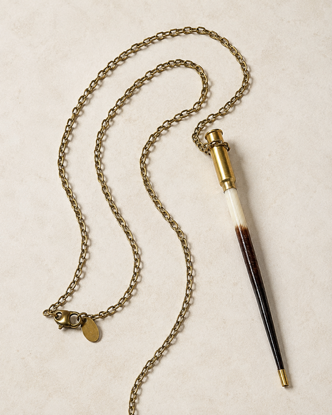 Astali Bullet & Quill Pendant Necklace – 25"