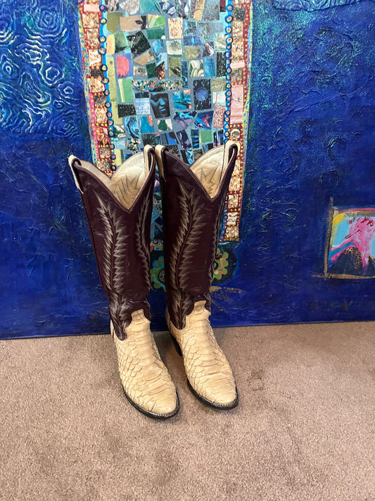 Salvaged Larry Mahan Snake Skin Boots
