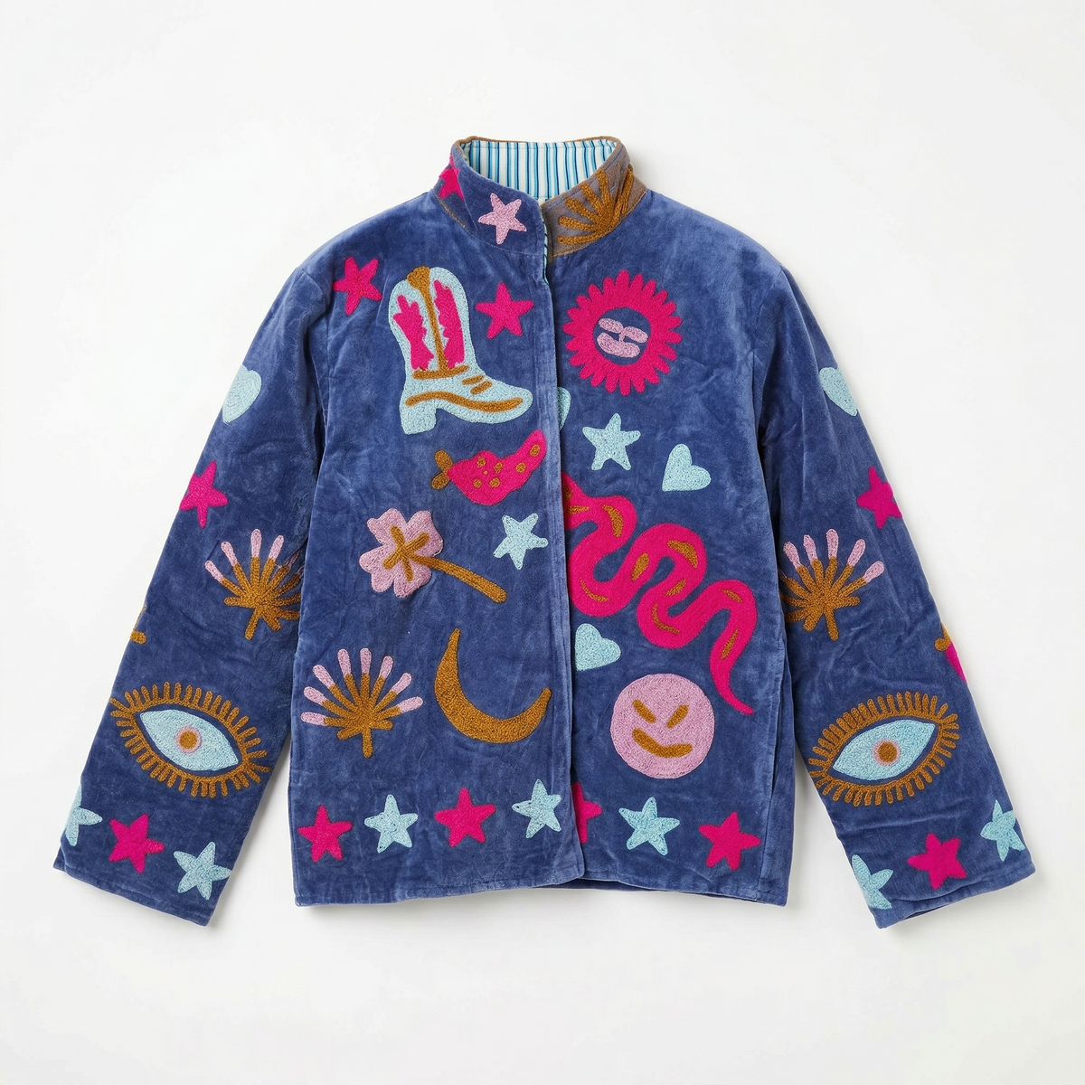 Blue Moon Rodeo Reversible Velvet Suzani Jacket
